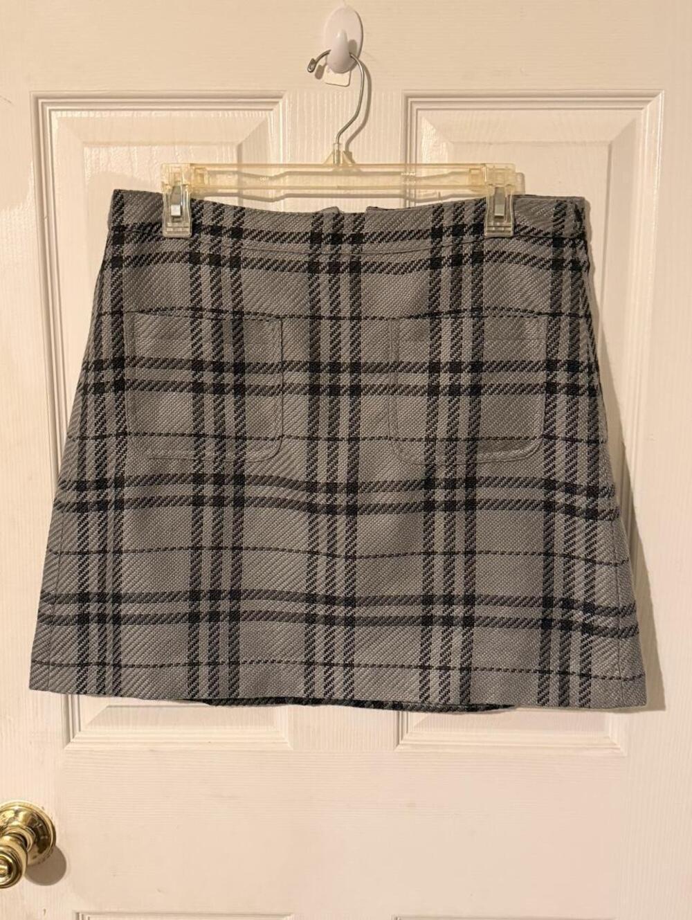 J.Crew NWT plaid a-line fall preppy dark academia mini skirt w/ pockets